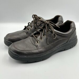 New Thom McAn Men's Size 9W Norbert Brown Oxford‎ Dress Leather Lace-Up Shoes